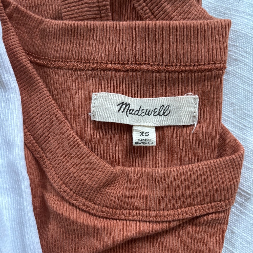 NWOT Madewell (Re)generative Cotton Ribbed Tank - XS